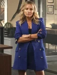 Lorna Crane Tv Series The Lincoln Lawyer S02 Blue Wool Coat