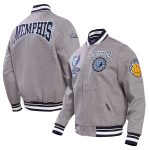 Memphis Grizzlies Pro Standard Crest Emblem Grey Varsity Jacket
