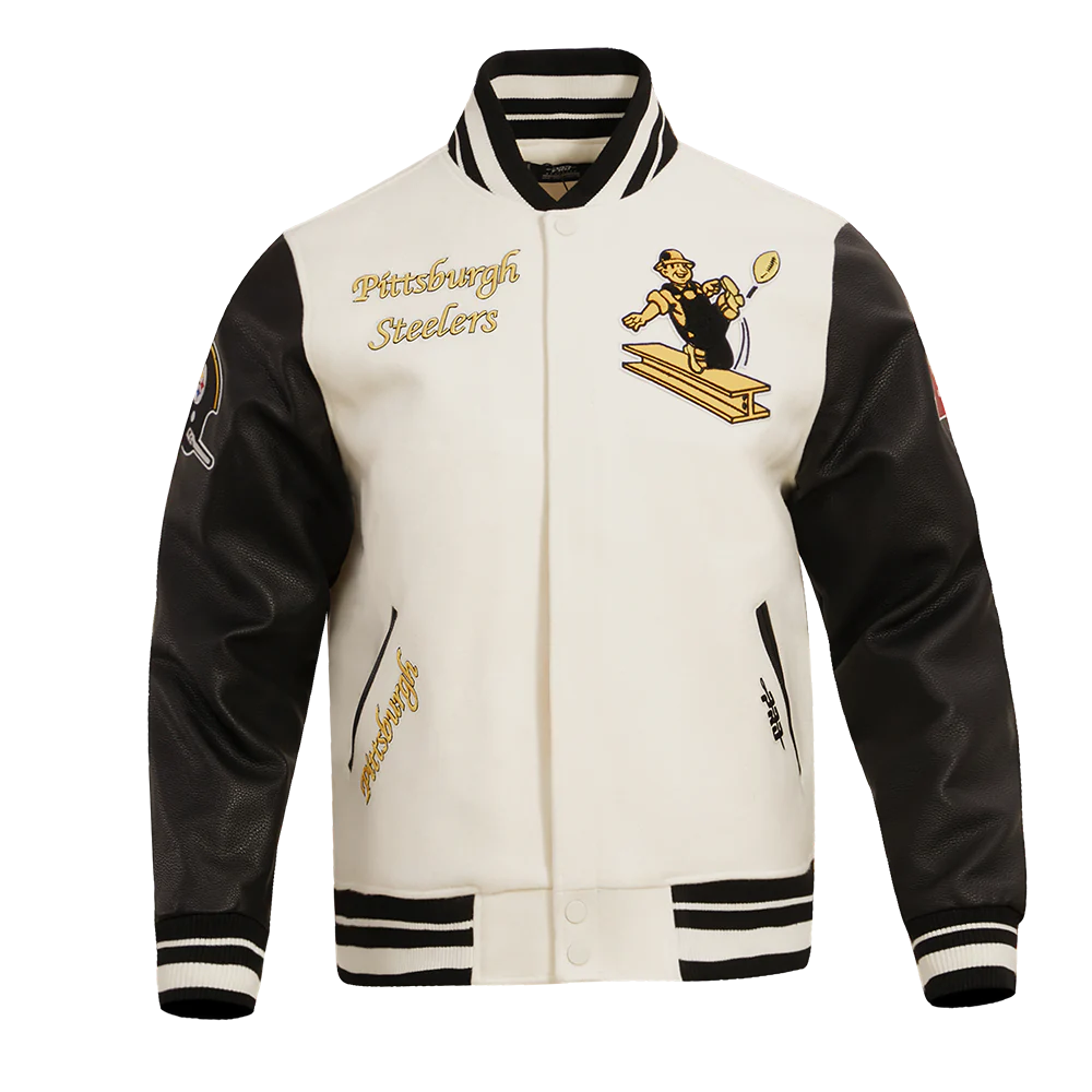 Men 's Pittsburgh Steelers Retro Classic Wool Varsity Jacket Men 's Pittsburgh Steelers Retro Classic Wool Varsity Jacket