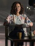 Michelle Yeoh The Brothers Sun 2024 Mama Sun Woven Printed Cardigan