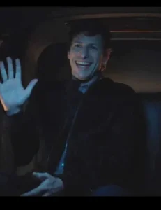 Movie Self Reliance Andy Samberg Black Zip Jacket.