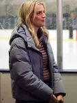 Sylvie Brett Chicago Fire 2024 Kara Killmer Grey Puffer Hooded Jacket.