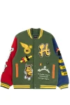 The Hundreds Bridge Burners Forest Green Letterman Jacket.