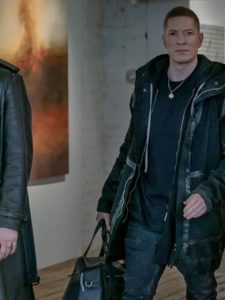 Tommy Egan Tv Series Power Book Iv Force Joseph Sikora Black Cotton Coat With Hood.