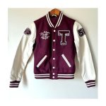 True Religion Maroon Varsity Letterman Jacket