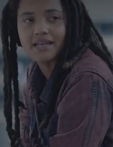 Tv Series Monarch Legacy Of Monsters 2023 Kiersey Clemons Maroon Denim Jacket.
