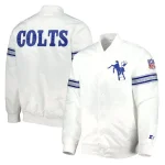 White The Power Forward Indianapolis Colts Satin Jacket