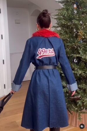 kristin-juszczyk-49ers-denim-coat