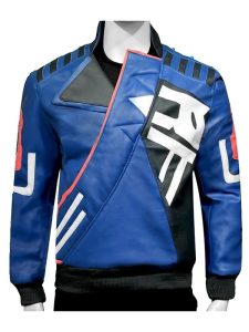 Blue Leather Video Game Valorant Yoru Jacket