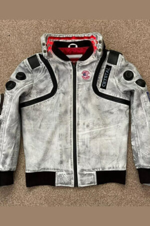 Cyberpunk-2077-LED-Collar-Wax-White-Leather-Jacket-Embroidery-Coat