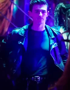 Doom Movie Glitter And Doom 2024 Alan Cammish Black Biker Leather Jacket.