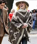 Elle Fanning A Rainy Day In New York Ashleigh Mexican Style Poncho