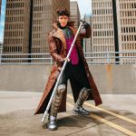 Gambit Brown Leather Trench Coat