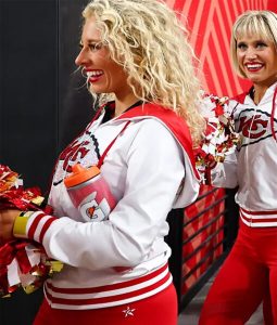 KC Chiefs White Cheerleaders Hoodie.