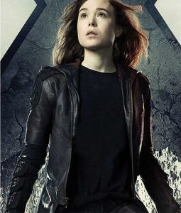 Kitty Pryde X-men Days Of Future Past Ellen Page Black Leather Jacket.