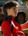 Movie Glitter And Doom 2024 Alex Diaz Red Track Zip Jacket
