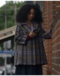 Phoebe Rook Tv Series Safe Home 2023 Aisha Dee Check Coat