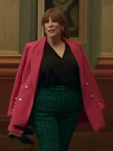 Queen Of Oz 2023 Catherine Tate Pink Wool Blazer.