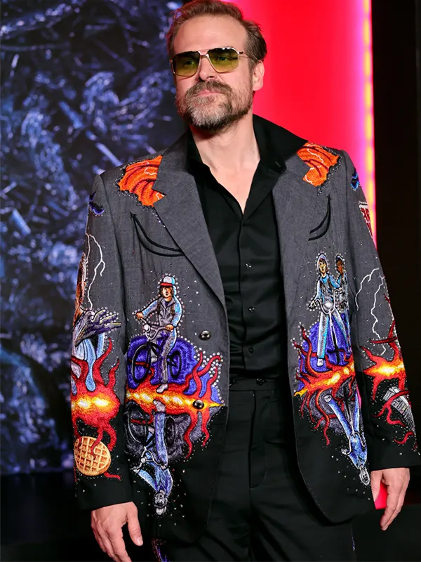 Saturday’s Brooklyn Premiere Of Stranger Things Season 4 David Harbour Suit Saturday’s Brooklyn Premiere Of Stranger Things Season 4 David Harbour Suit