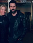 Scott Adkins Lights Out 2024 Movie The Reaper Black Leather Jacket