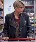 Stephanie Body Of Water Sian Brooke Black Biker Leather Jacket
