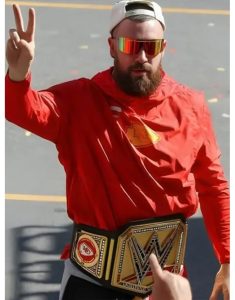 Travis Kelce Super Bowl Lviii Chiefs Victory Parade Red Hoodie