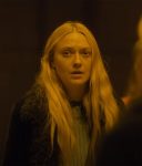 Dakota Fanning The Watchers Mina Black Suede Leather Jacket
