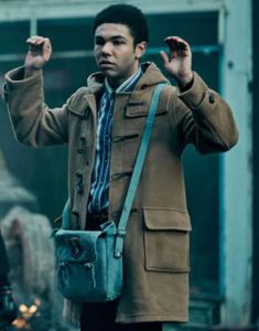 Dante Williams Tv Series This Town 2024 Levi Brown Hooded Brown Coat