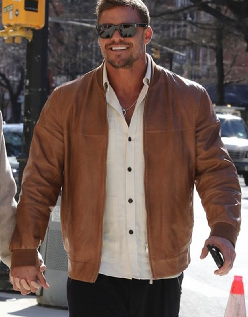 Ed Schmitt Film Ordinary Angels 2024 Alan Ritchson Brown Leather Jacket Ed Schmitt Film Ordinary Angels 2024 Alan Ritchson Brown Leather Jacket