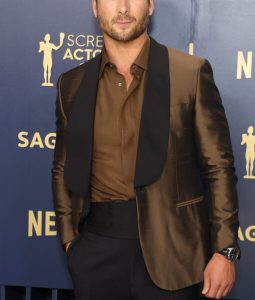 Glen Powell 30th Screen Actors Guild Awards Brown Blazer.