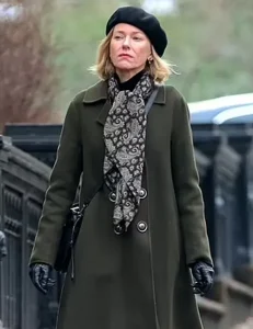 Naomi Watts The Friend Set Green Wool Coat