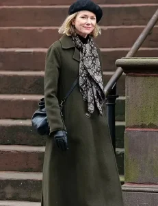 Naomi Watts The Friend Set Green Wool Trench Coat
