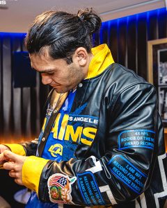 Puka-Nacua-LA-Rams-Leather-Jacket-2024