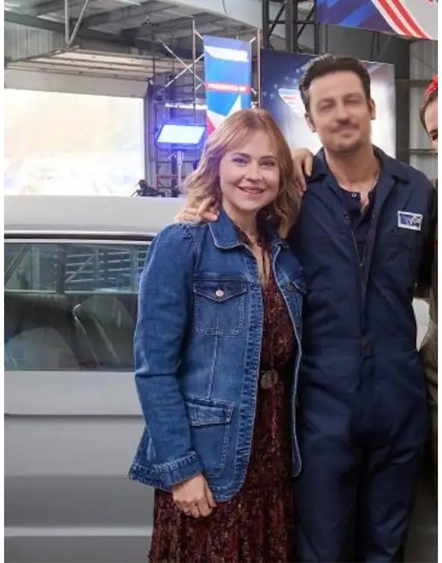 Teri Film Shifting Gears 2024 Kristin Booth Blue Denim Jacket Teri Film Shifting Gears 2024 Kristin Booth Blue Denim Jacket