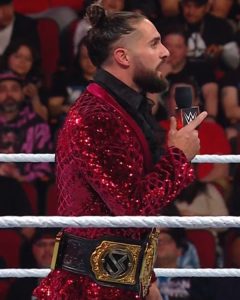 WWE-Monday-Night-RAW-2024-Seth-Rollins-Sequin-Blazer-red-sequin-blazer