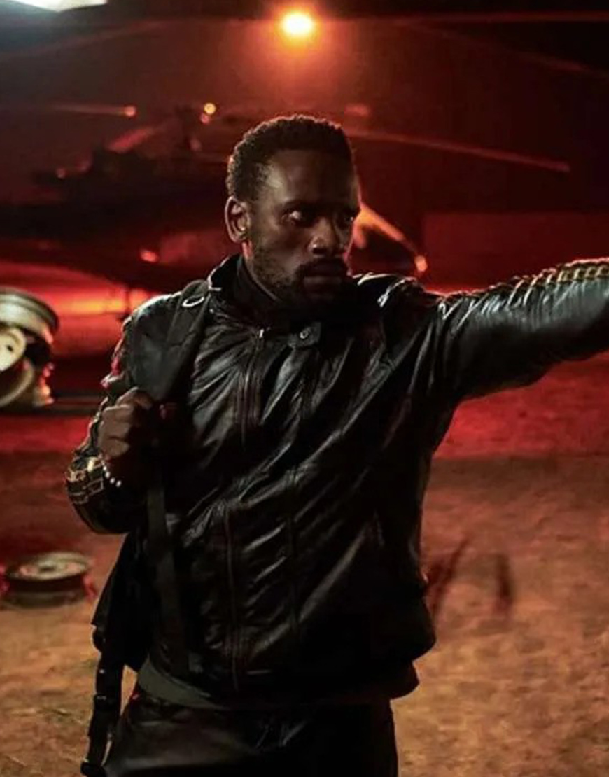 Zuko Khumalo Film Heart Of The Hunter 2024 Bonko Khoza Black Leather Jacket Zuko Khumalo Film Heart Of The Hunter 2024 Bonko Khoza Black Leather Jacket
