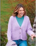 Amanda Film An Easter Bloom 2024 Aimee Teegarden Purple Cardigan