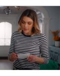 Amanda Film An Easter Bloom 2024 Aimee Teegarden Stripe T-shirt
