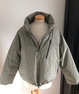 Jennifer Lopez Khaki Puffer Jacket.