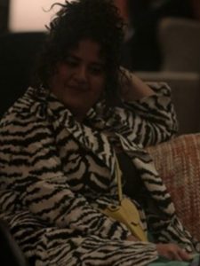 Natasha Behnam Tv Series The Girls On The Bus 2024 Lola Rahaii Zebra Coat.