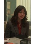 Sadie Mccarthy Series The Girls On The Bus 2024 Melissa Benoist Grey Herringbone Blazer