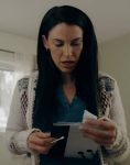 Donna Fendyr Film A Stranger’s Child 2024 Jessica Lowndes White Hooded Cardigan