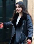 Harriet Manners Tv Series Geek Girl 2024 Emily Carey Black Shearling Leather Jacket