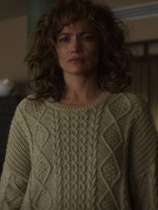 Jennifer Lopez Movie Atlas 2024 Cable Pattern Sweater