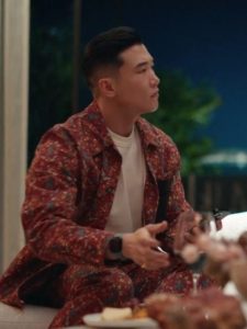 Joel Kim Booster Tv Series Loot Season 2 Nicholas Red Floral Shirt.