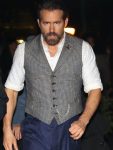 Movie Imaginary Friends 2024 Ryan Reynolds Grey Checkered Vest