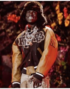 Rema 2024 Brit Awards Leather Bomber Jacket