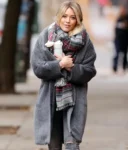 Younger Season 2 Kelsey Peters Grey Fur Trench Coat