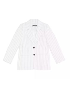Gala Tv Series Land Of Women 2024 Eva Longoria White Pinstripe Blazer.