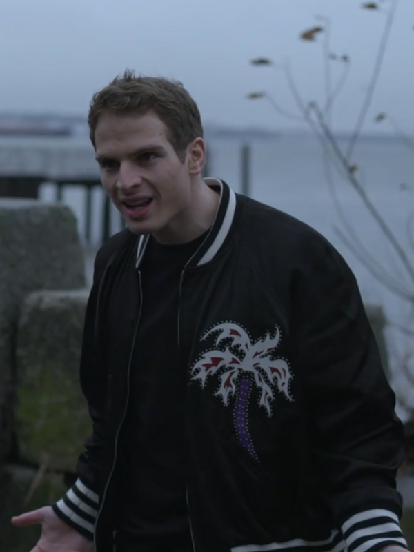 Gianni Paolo Power Book II Ghost Tv Series Brayden Weston S04 Black Varsity Bomber Jacket Gianni Paolo Power Book II Ghost Tv Series Brayden Weston S04 Black Varsity Bomber Jacket